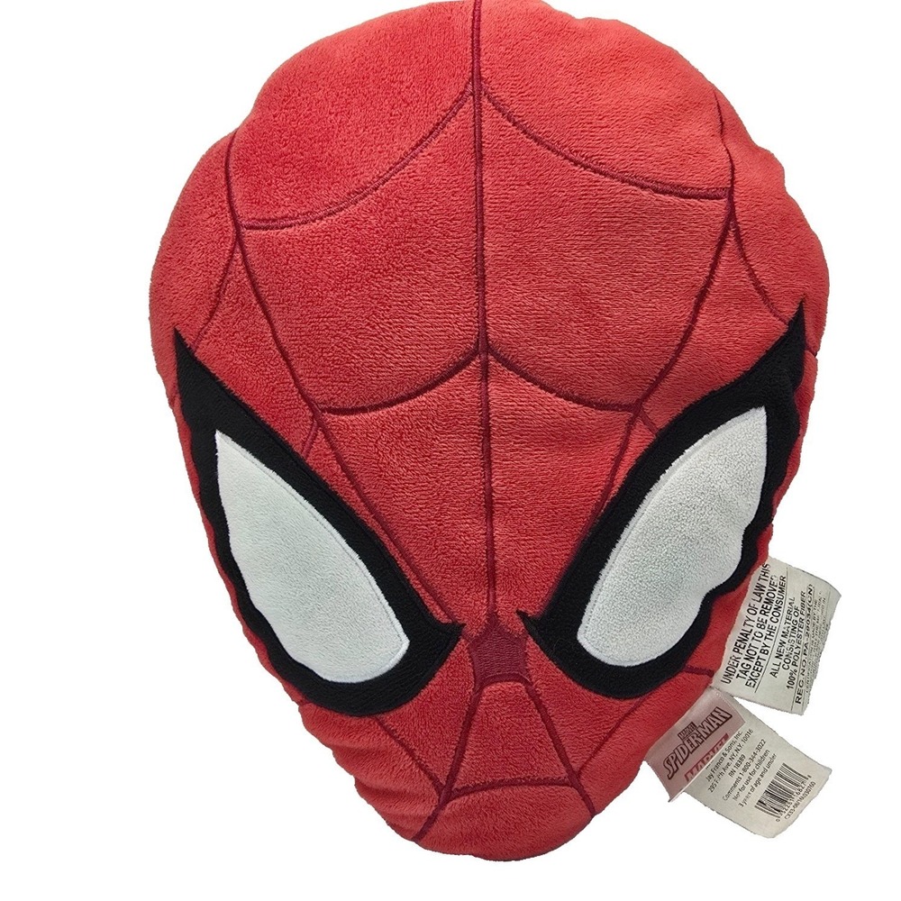 Marvel Spider-Man Classic Face Mask Plush Pillow 13" Kids Bedroom Decor
